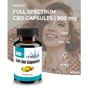Hemp4Life Capsule din ulei de cânepă 900 mg 60 buc