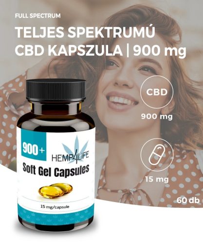Hemp4Life Capsule de ulei de canabis 900 mg 60 Capsule