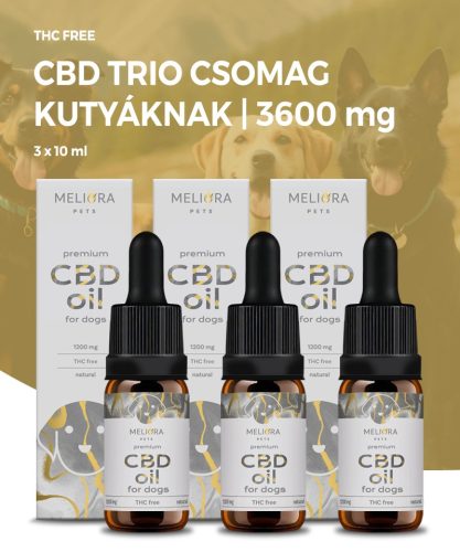 CBD Trio Pack pentru câini 3x12% 1200 mg 