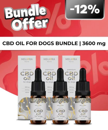 CBD Trio Pack pentru câini 3x12% 1200 mg 