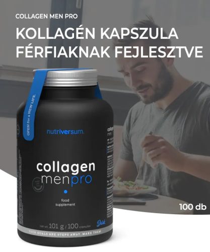 Nutriversum Collagen Men Pro – capsule de colagen pentru bărbați, 100 bucăți