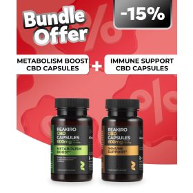   Reakiro Metabolism Boost CBD kapszula 60 db | 600 mg + Reakiro Immune Support CBD kapszula 60 db | 600 mg