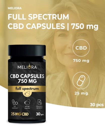 Meliora capsule CBD 25 mg 30 buc | 750 mg