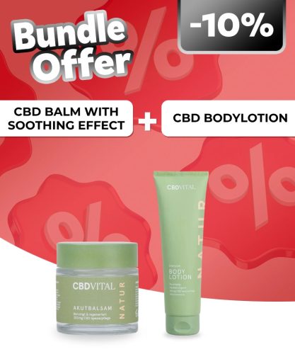 CBDVital Akutbalzsam 300 mg CBD-vel + CBDVital Bodylotion plus CBD testápoló tej