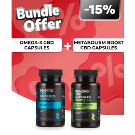   Reakiro Omega-3 CBD kapszula 60 db | 600 mg + Reakiro Metabolism Boost CBD kapszula 60 db | 600 mg