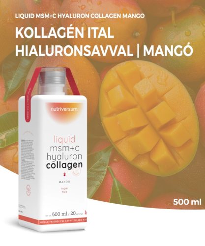 Nutriversum Liquid MSM+C Hyaluron Colagen 500 ml mango