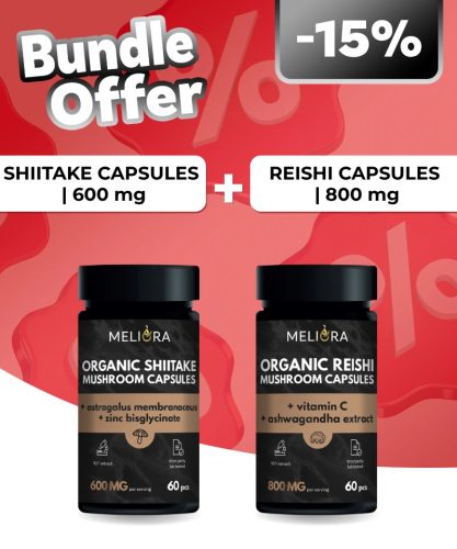 Meliora Shiitake kapszula 60 db + Meliora Pecsétviaszgomba kapszula 60 db