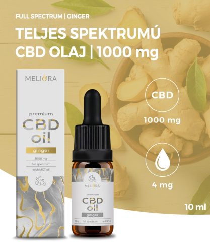 Meliora Full Spectrum 10% ulei CBD 1000 mg - Ghimbir