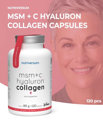 Nutriversum MSM+C Hyaluron Colagen Capsule - 120 Capsule