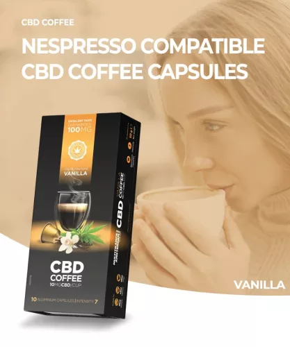 Multitrance Capsule de cafea CBD cu vanilie (10mg CBD)