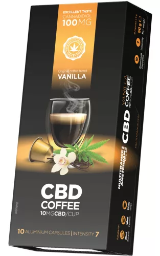 Multitrance Capsule de cafea CBD cu vanilie (10mg CBD)