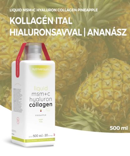 Nutriversum Liquid MSM+C Hyaluron Colagen 500 ml ananas