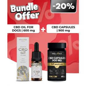   Meliora CBD olaj kutyáknak 6% 600 mg + Meliora CBD kapszula 15 mg 60 db | 900 mg
