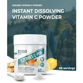   Natur Tanya® Organic Vitamina C pulbere - 60 porții - solubil instantaneu