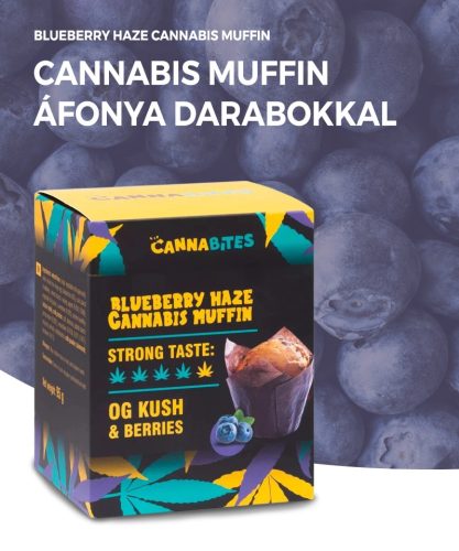 CannaBites Blueberry Haze Muffin de canabis