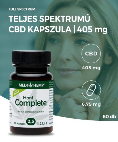 MEDIHEMP Capsule complete de cânepă 2,5% 60 Capsule