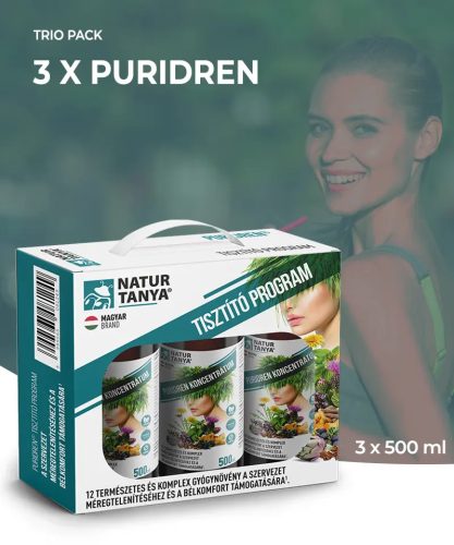 Natur Tanya® Puridren Program de Detoxifiere de 60 de zile – 3x500 ml