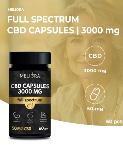 Meliora capsule CBD 25 mg 60 buc | 1500 mg