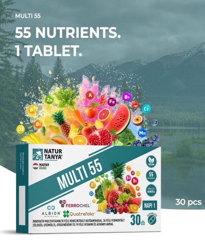Natur Tanya® MULTI 55 – Multivitamine cu 55 de substanțe active diferite – 30 buc.