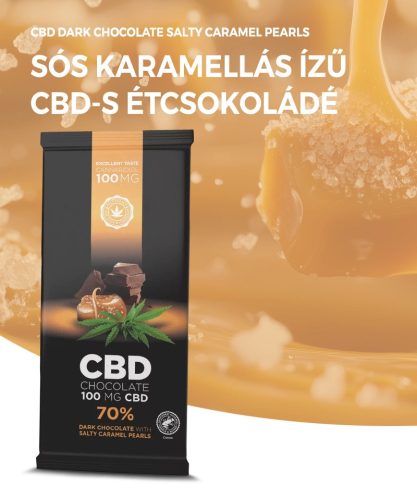 Multitrance Ciocolată neagră cu perle de caramel sărat (100mg CBD)