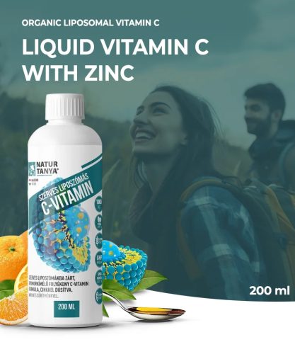 Natur Tanya® Vitamina C lipozomală + zinc în formă lichidă - 200 ml