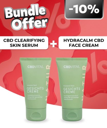 CBDVital Clearifying Skin szérum + CBDVital Hydracalm arckrém 150 mg CBD-vel