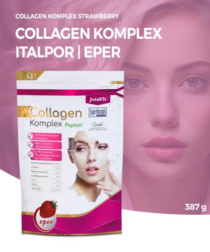 JutaVit Collagen Complex 387 g aromă de căpșuni