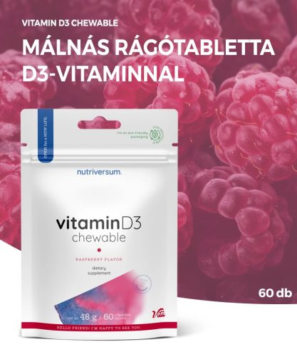 Nutriversum Vitamina D3 comprimate de mestecat - 30 capsule