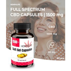 Hemp4Life Capsule din ulei de cânepă 1500 mg 30 buc