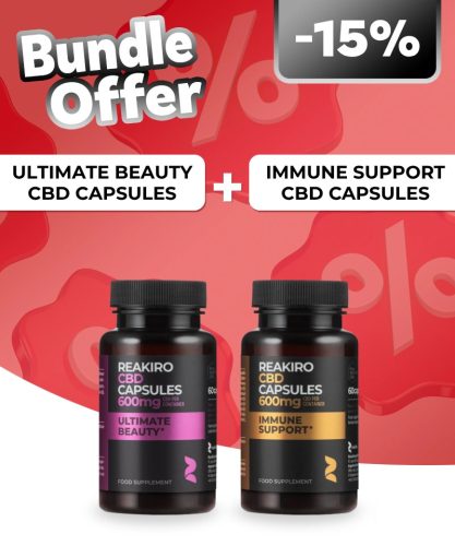 Reakiro Ultimate Beauty CBD kapszula 60 db | 600 mg + Reakiro Immune Support CBD kapszula 60 db | 600 mg