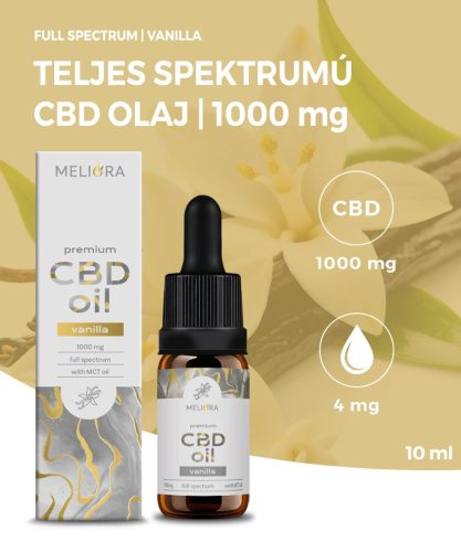 Meliora Full Spectrum 10% CBD Oil 1000 mg - Vanilie