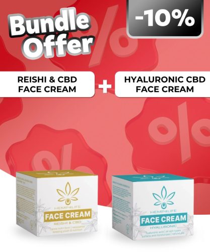 Hemp4Life Nappali CBD arckrém + Hemp4Life Hyaluron CBD Arckrém