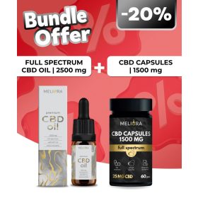   Meliora Teljes Spektrumú 25% CBD olaj + Meliora CBD kapszula 25 mg 60 db | 1500 mg