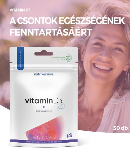 Nutriversum Vitamina D3 comprimate - 30 comprimate