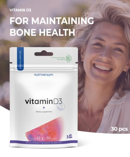 Nutriversum Tablete cu vitamina D3 – 30 buc.
