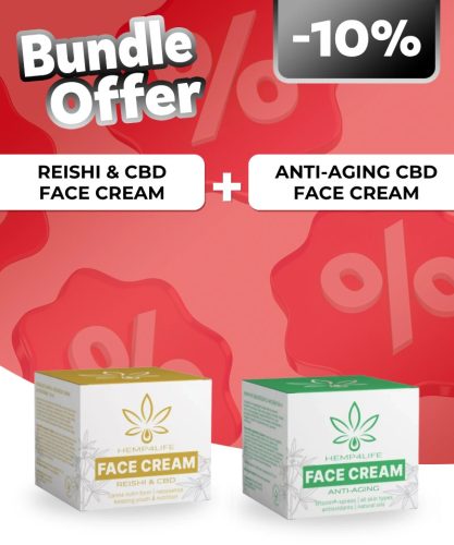 Hemp4Life Nappali CBD arckrém + Hemp4Life Öregedésgátló CBD Arckrém