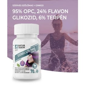   Natur Tanya® Extract Organic de Sâmburi de Struguri și Ginkgo Biloba – 70 buc.