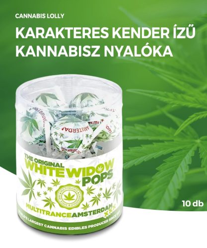 Cannabis White Widow Pops - cutie cadou (10 bomboane)