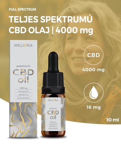 Meliora spectru complet 40% ulei CBD 4000 mg 