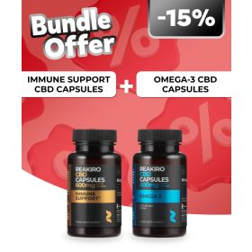   Reakiro Immune Support CBD kapszula 60 db | 600 mg + Reakiro Omega-3 CBD kapszula 60 db | 600 mg