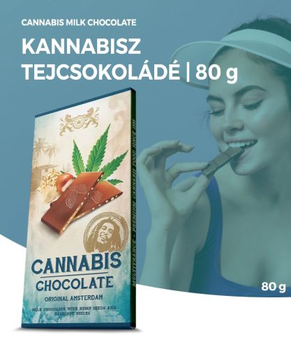 Ciocolată cu lapte de cânepă Bob Marley