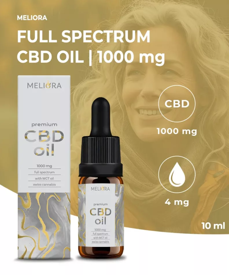 Meliora Teljes Spektrumú 10% CBD olaj 1000 mg