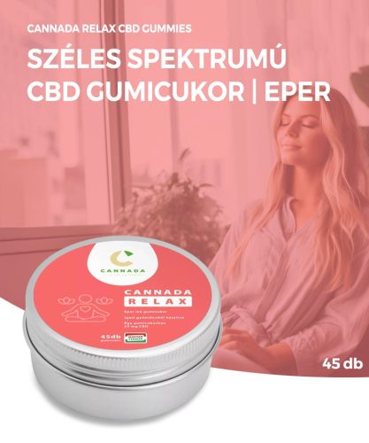 Cannada Relax CBD Gum 25 mg 45 buc | 1125 mg (Căpșuni)
