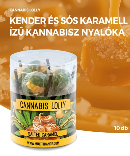 Acadele cu caramel sărat de canabis - cutie cadou (10 acadele)