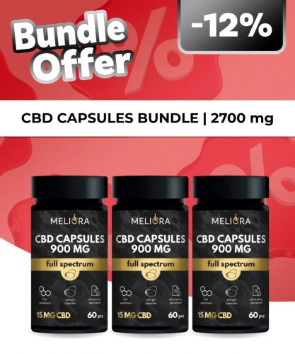 CBD Trio Pachet capsule CBD 3x900 mg