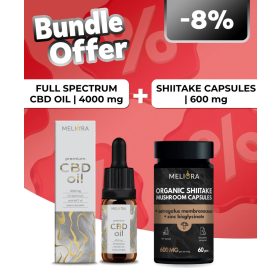   Meliora Teljes Spektrumú 40% CBD olaj + Meliora Shiitake kapszula 60 db