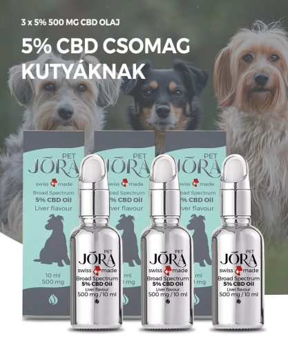 CBD Trio Pack pentru câini 3x5% 500 mg