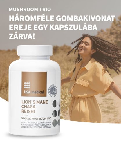 USA Medical Ciuperci Trio Capsule 60 Capsule