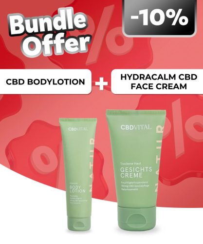 CBDVital Bodylotion plus CBD testápoló tej + CBDVital Hydracalm arckrém 150 mg CBD-vel