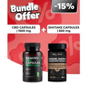   Reakiro CBD kapszula 50 mg 30 db | 1500 mg + Meliora Shiitake kapszula 60 db